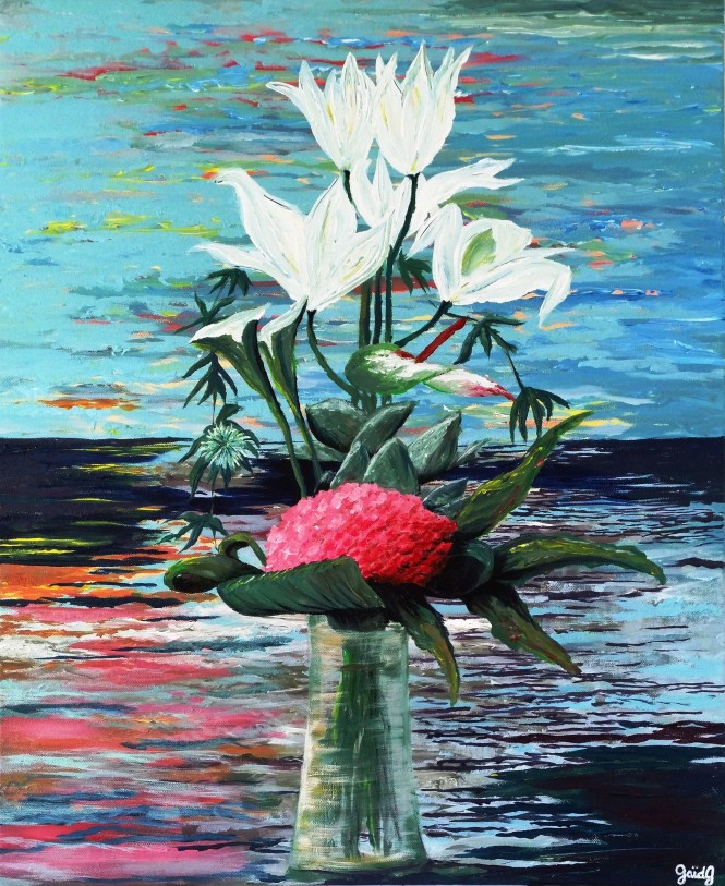 Bouquet d'été - Acrylique sur toile - 61x50 cm